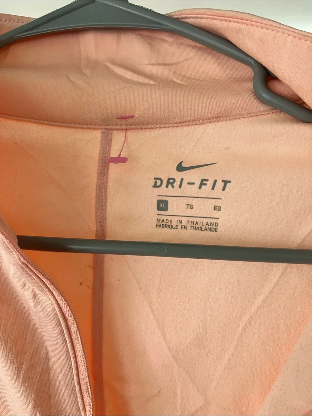 Nike Light Pink Long-Sleeve Quarter-Zip Performance Top